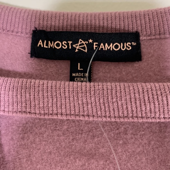 Almost Famous Floral Embroidered Sleeve Sweatshirt Women’s Large. - Picture 2 of 8